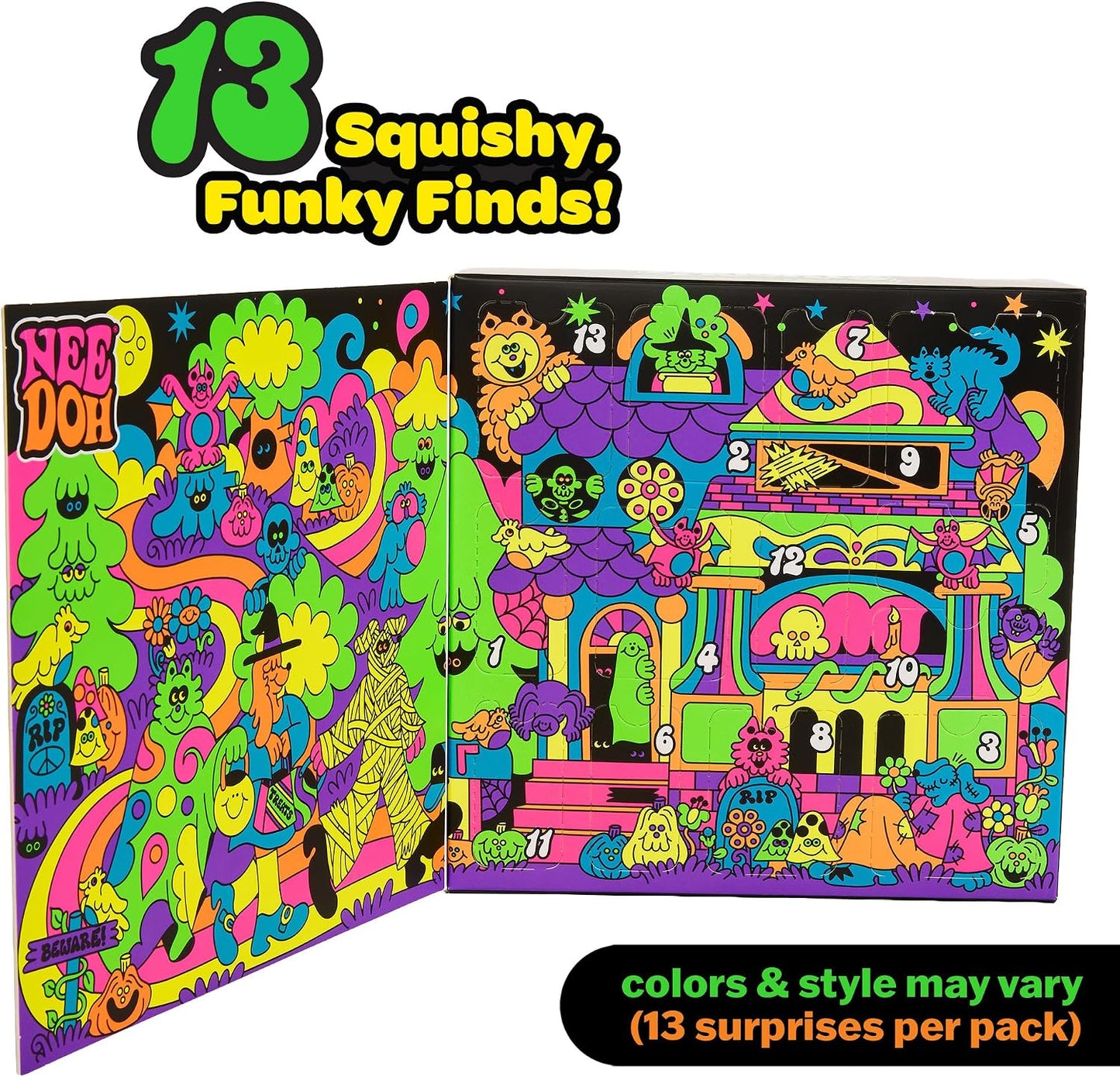 NEEDOH FUNKY FRIEGHTS SQUISH-O-WEEN COUNTDOWN ADVENT CALENDAR NEE-DOH