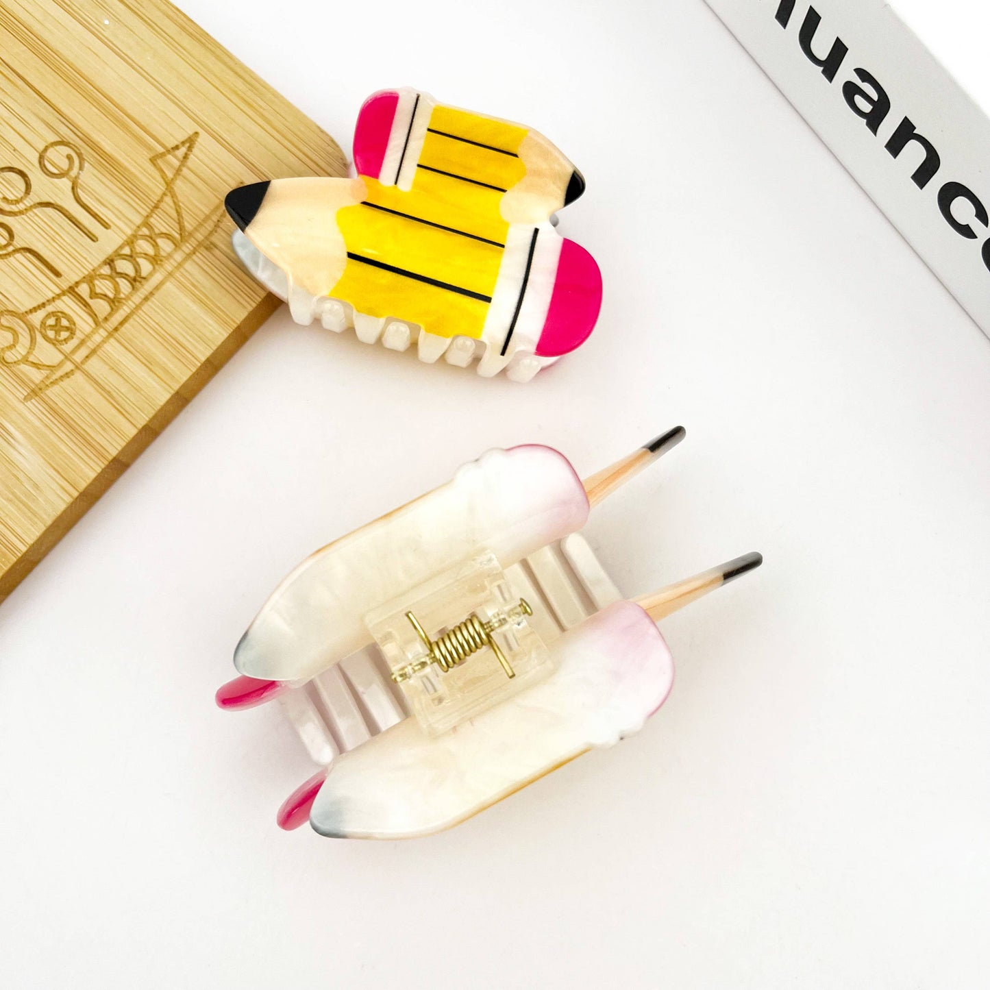 Pencil Claw Clip, Stationery Hair Clip: Small