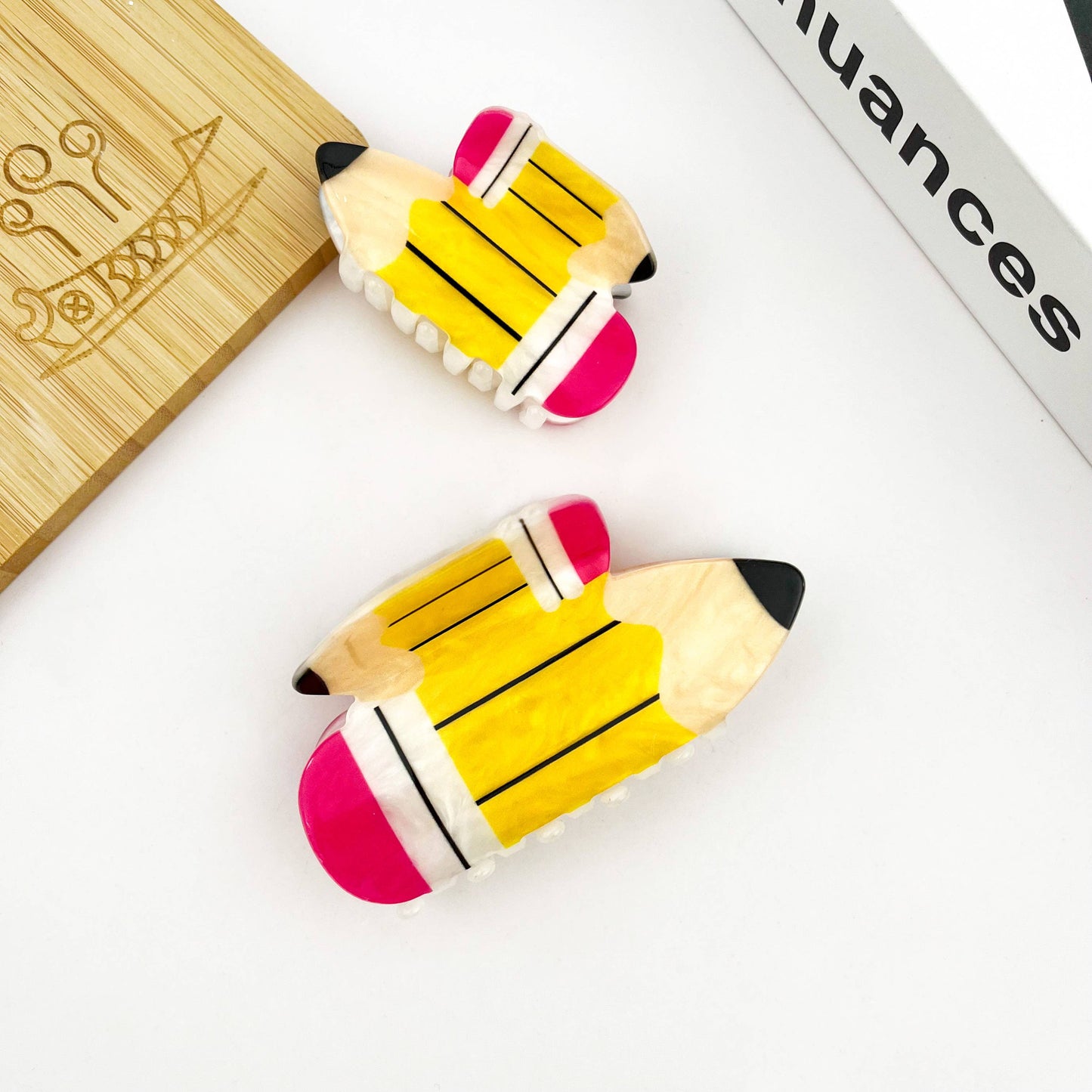 Pencil Claw Clip, Stationery Hair Clip: Small