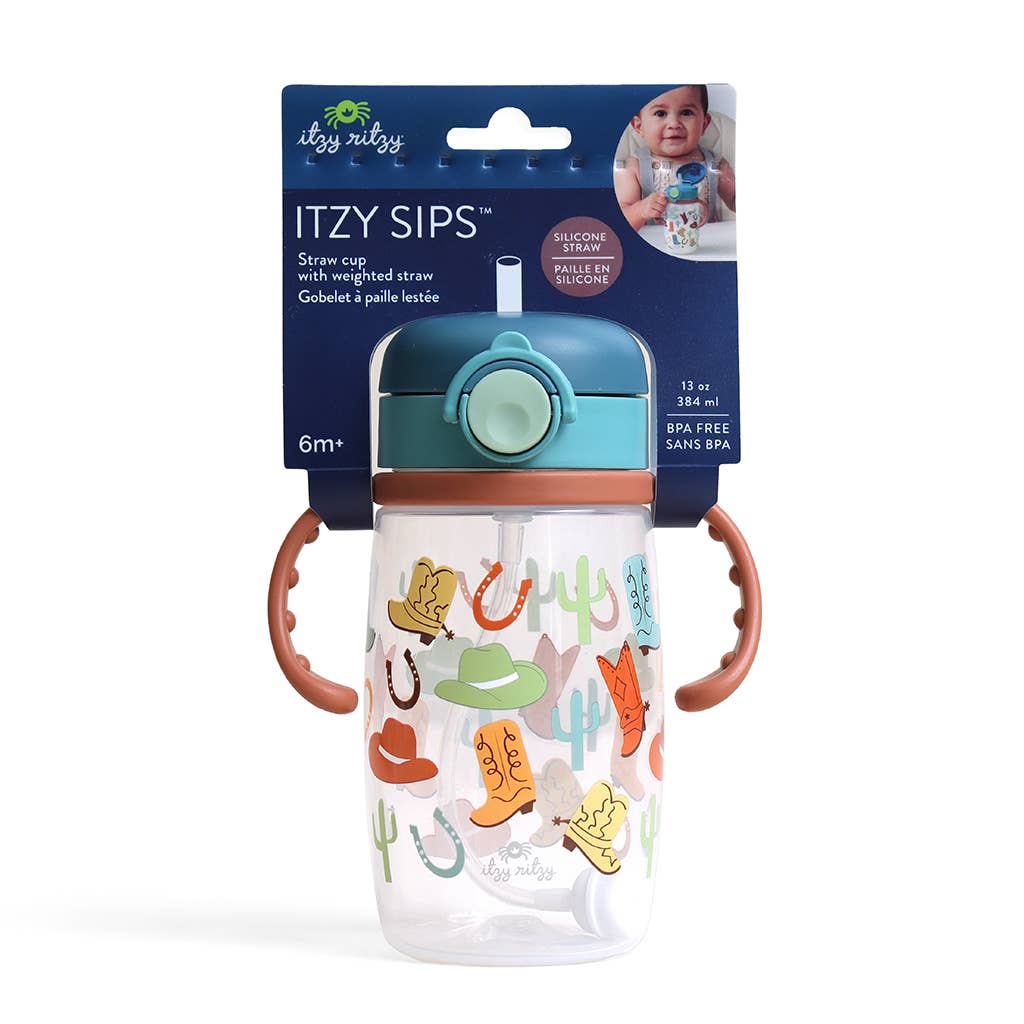 *NEW OPTIONS* Itzy Sips™ - Straw Cup With Snap-Close Lid: Woodland