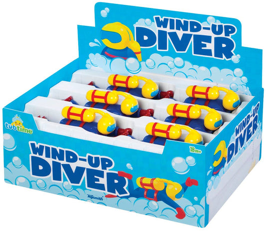 7.5" Wind Up Diver, Bath, Pool, Beach