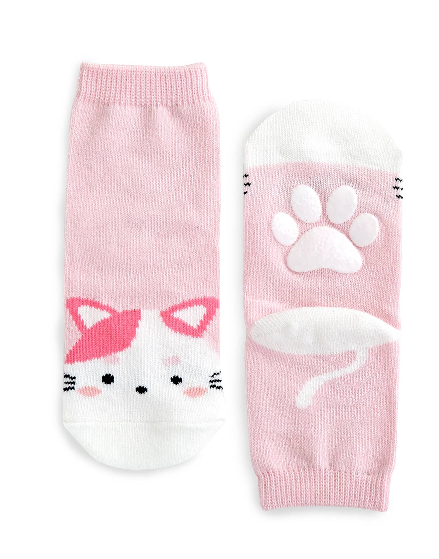 Zoo Socks Cat Baby Animal: Pink / M (3 ~5T)