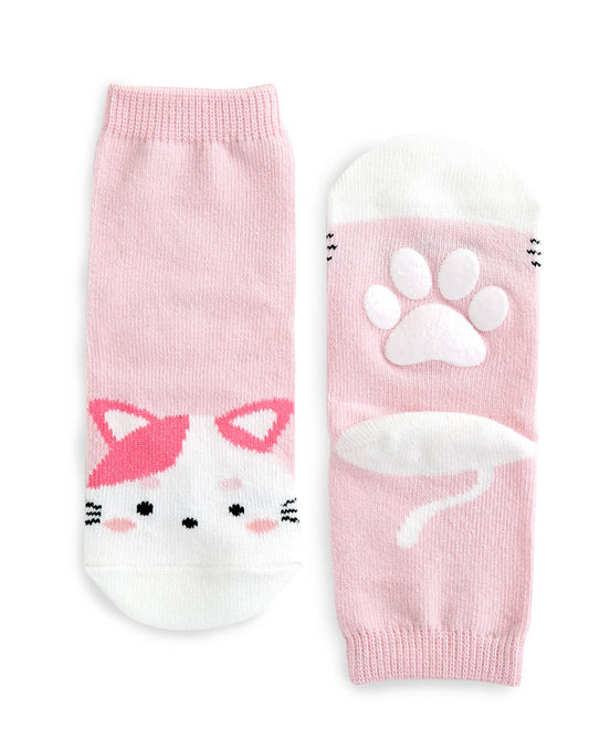 Zoo Socks Cat Baby Animal Pink / L (5~8T)