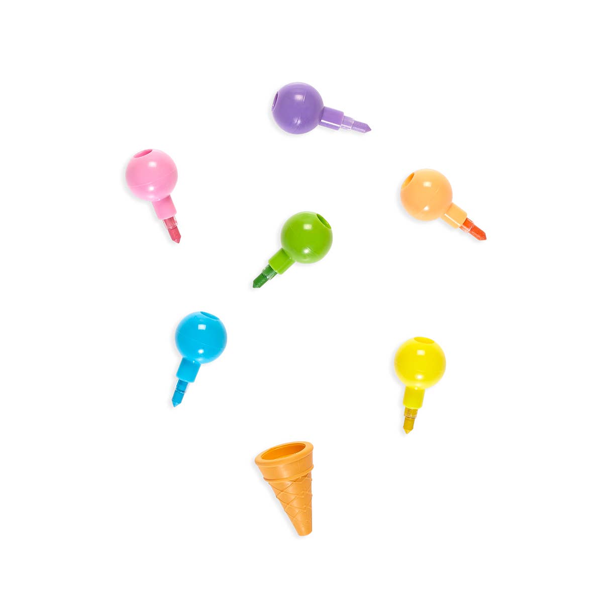 Rainbow Scoops Vanilla Scented Stacking Erasable Crayon