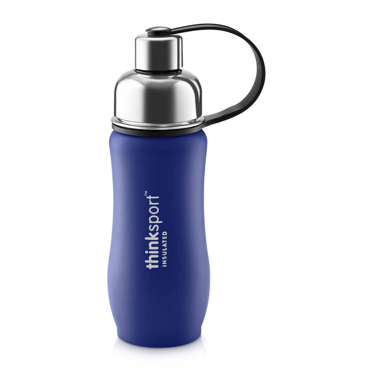 Insulated Sports Water Bottle - Coated Blue  17oz