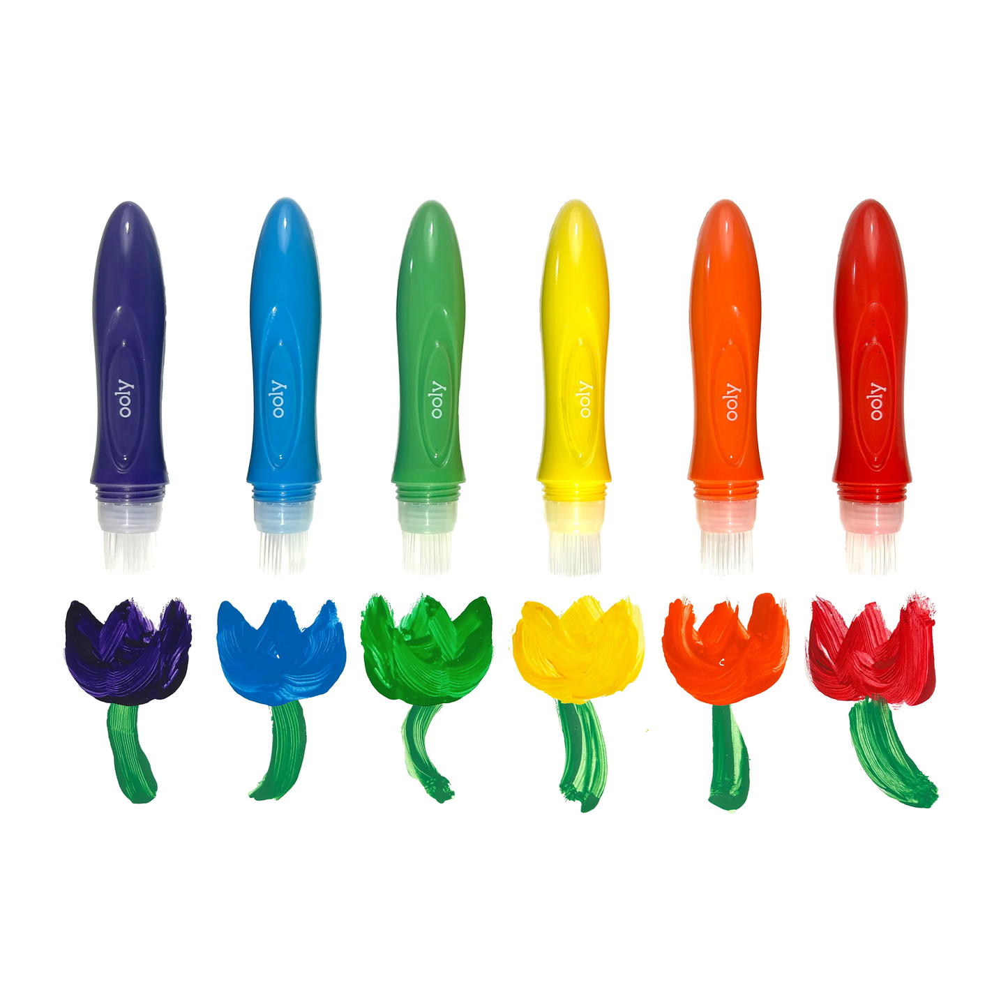 Easy Squeezy: Squeezable Poster Paint Brushes (Set of 6)