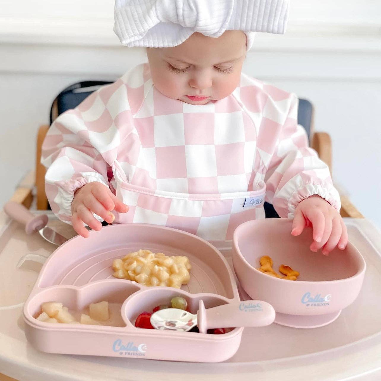 The Grayson Long Sleeve Bib - Checkered: Khaki