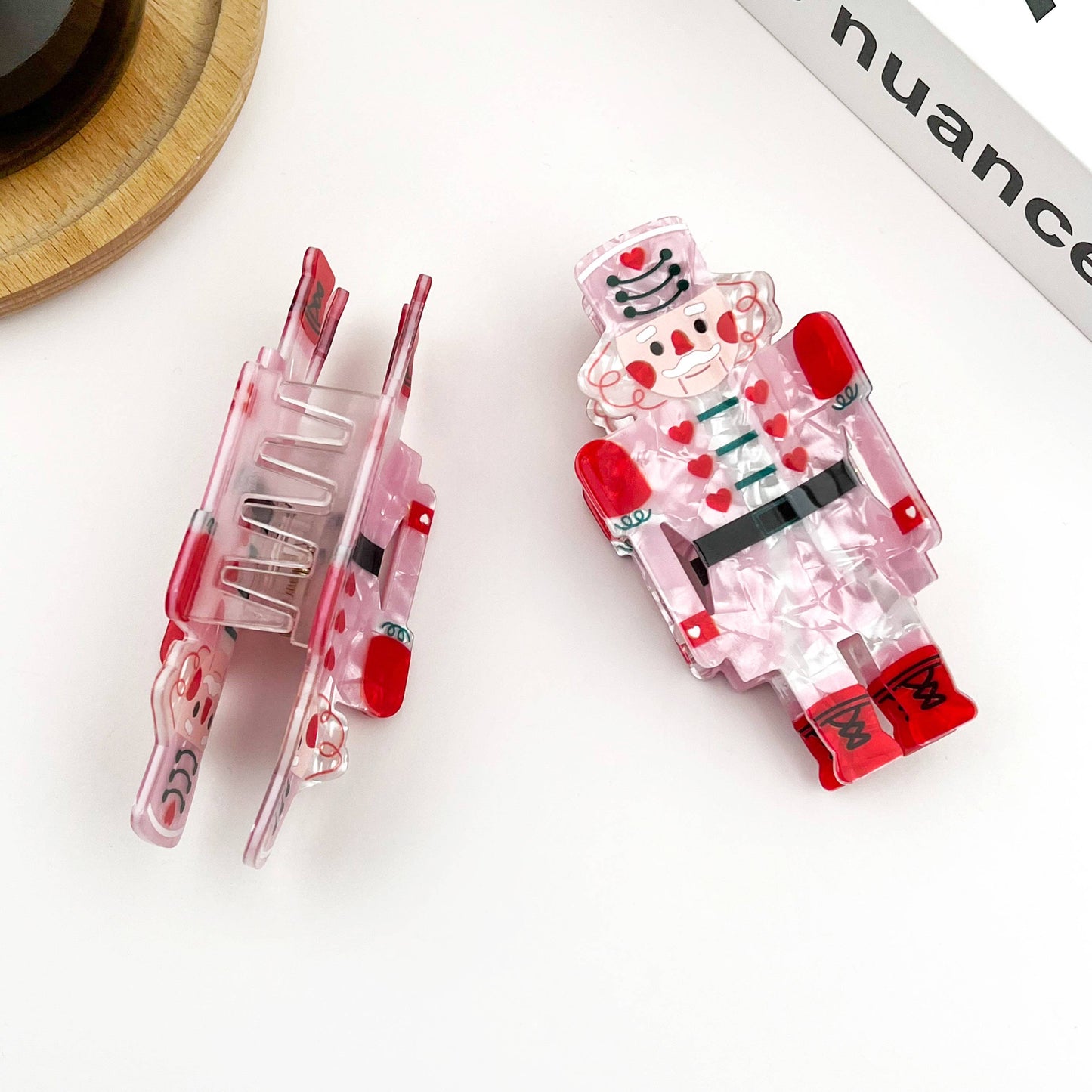 Nutcracker Soldier Hair Claw, Festive Decorative Claw Clip