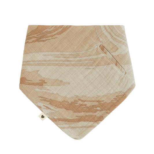 BIBS Bandana bib Tye die Camo Camel Muslin