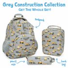 Grey Construction Truck Little Explorer Lunch bag