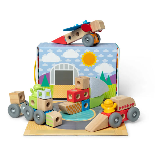 Melissa & Doug Blockables Vehichle Play Set