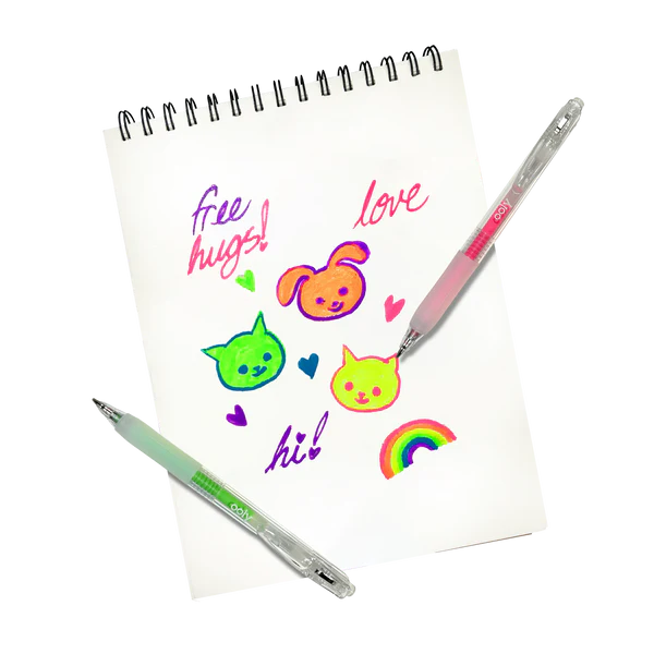Jelly Gloss Neon Deco Multi-Surface Gel Pens Set of 6