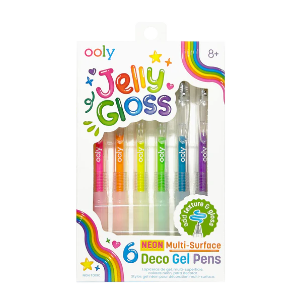 Jelly Gloss Neon Deco Multi-Surface Gel Pens Set of 6