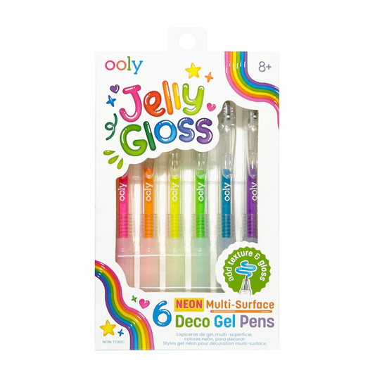Jelly Gloss Neon Deco Multi-Surface Gel Pens Set of 6