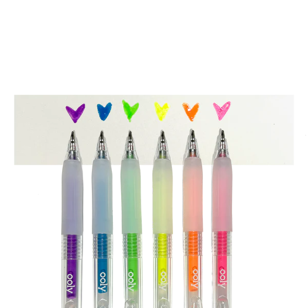 Jelly Gloss Neon Deco Multi-Surface Gel Pens Set of 6