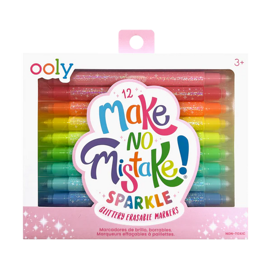 Make No Mistake Sparkle Glittery Erasable Markers Set of 12