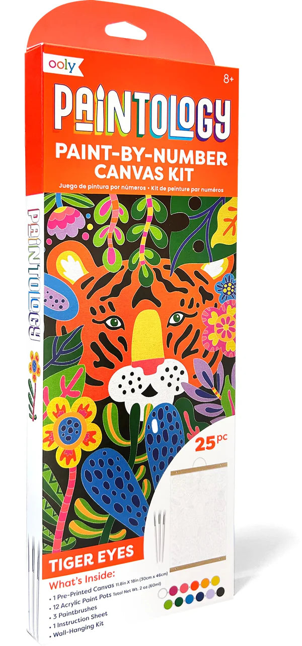Ooly Paintology paint by number canvas kit - Tiger eyes