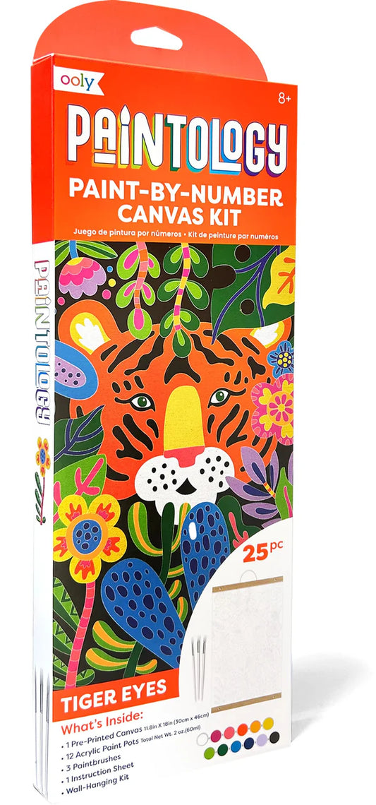 Ooly Paintology paint by number canvas kit - Tiger eyes