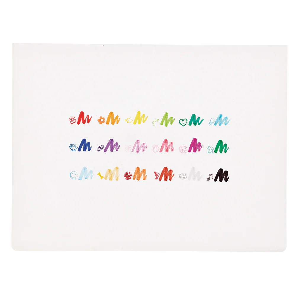 Stampables Double-Ended Brush & Stamp Markers Set of 18