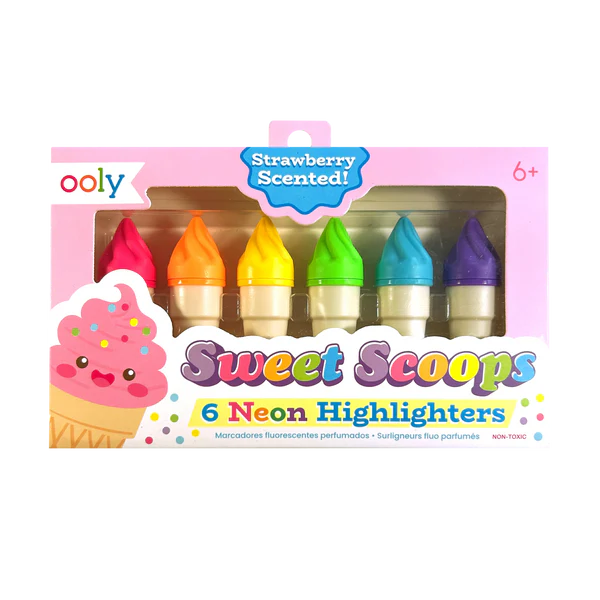 Sweet Scoops Neon Highlighters Set of 6