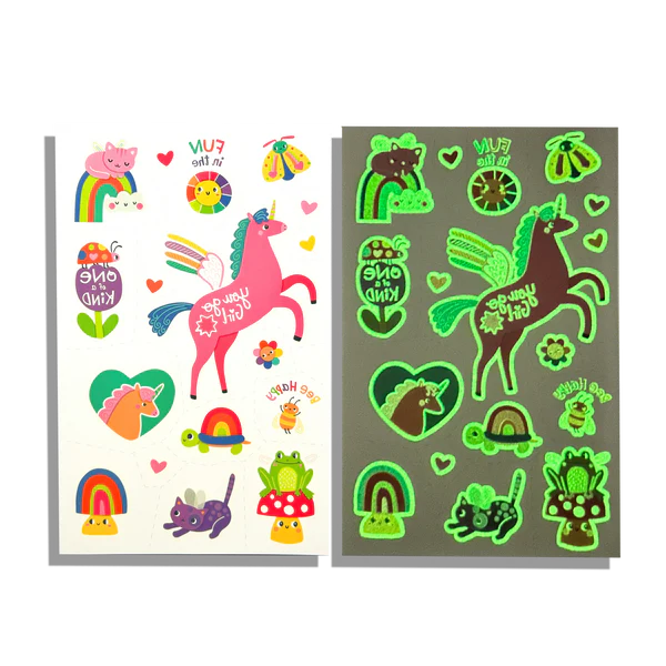 Tattoo-Palooza Magic Moonbeams 3 Glow in the Dark Sheets