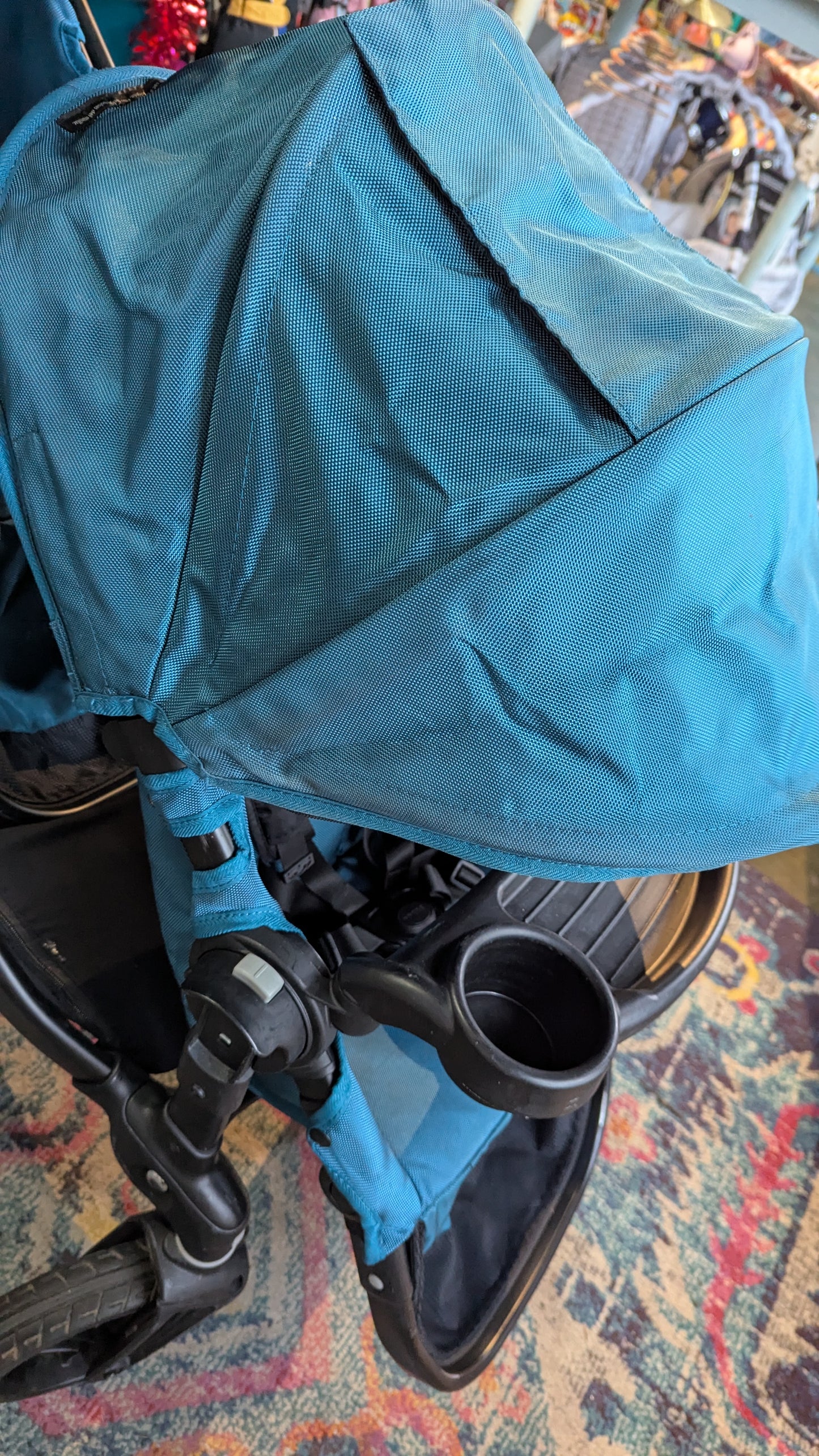 USED in Superb condition! Baby Jogger City Select double stroller Teal