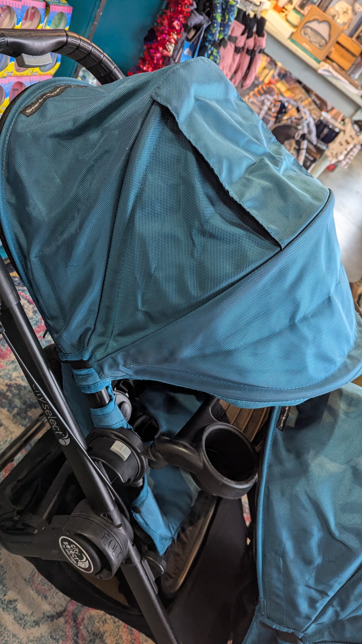 USED in Superb condition! Baby Jogger City Select double stroller Teal