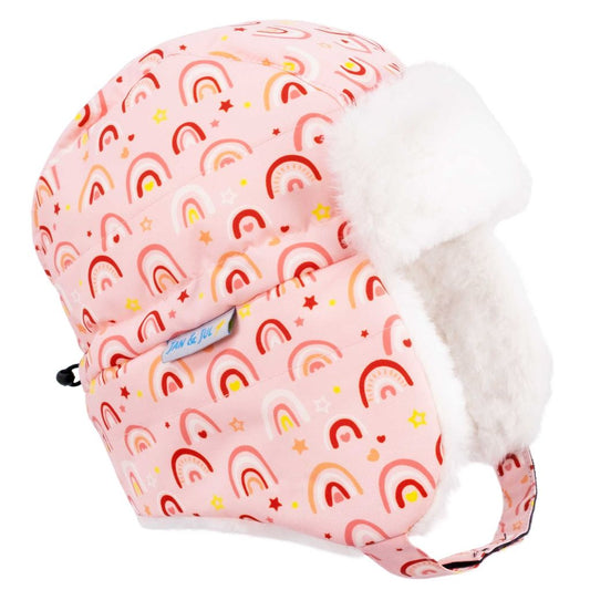 Jan & Jul - Pink Rainbow - Toasty-Dry Trapper Hat