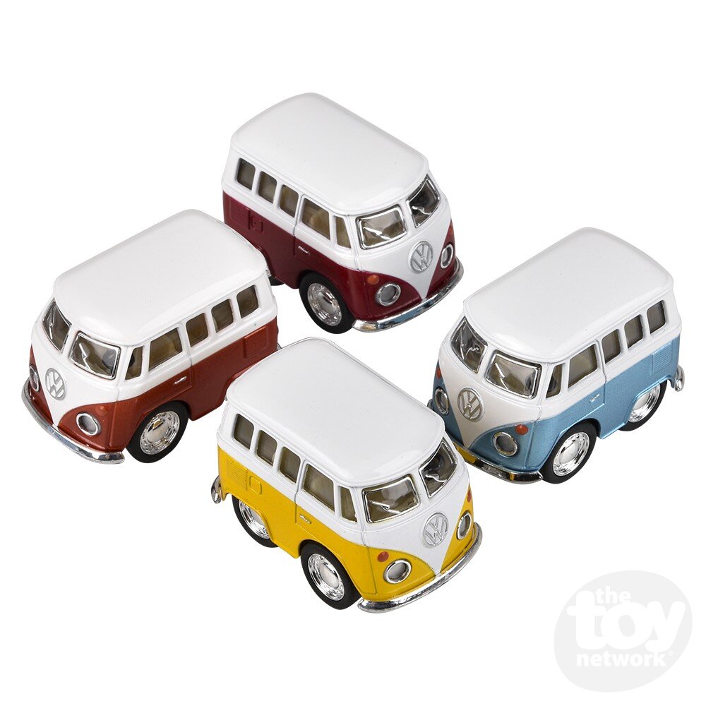 VW MINI BUS VAN VOLKSWAGON 2" DIECAST PULL BACK SMALL