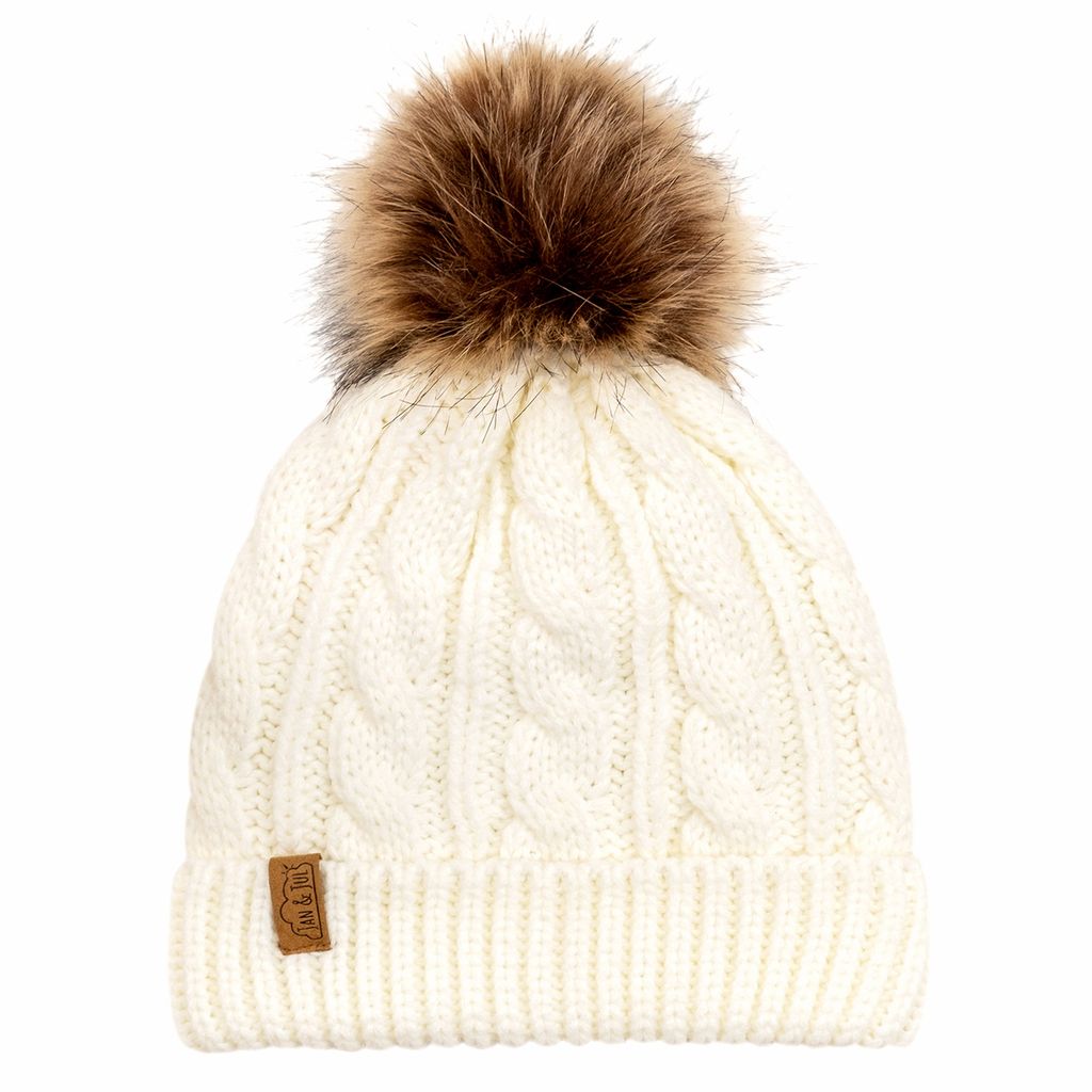 Jan & Jul - Cable Knit Beanie - Cream