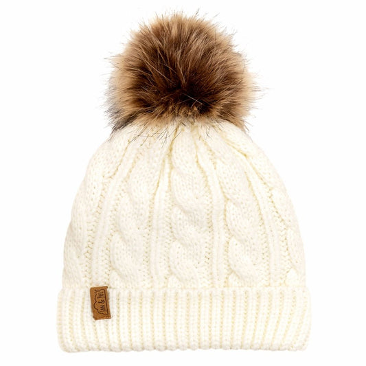 Jan & Jul - Cable Knit Beanie - Cream