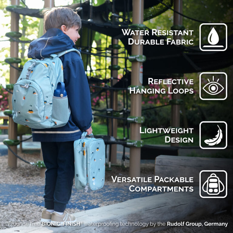Grey Construction Kid's Backpack Jan & Jul