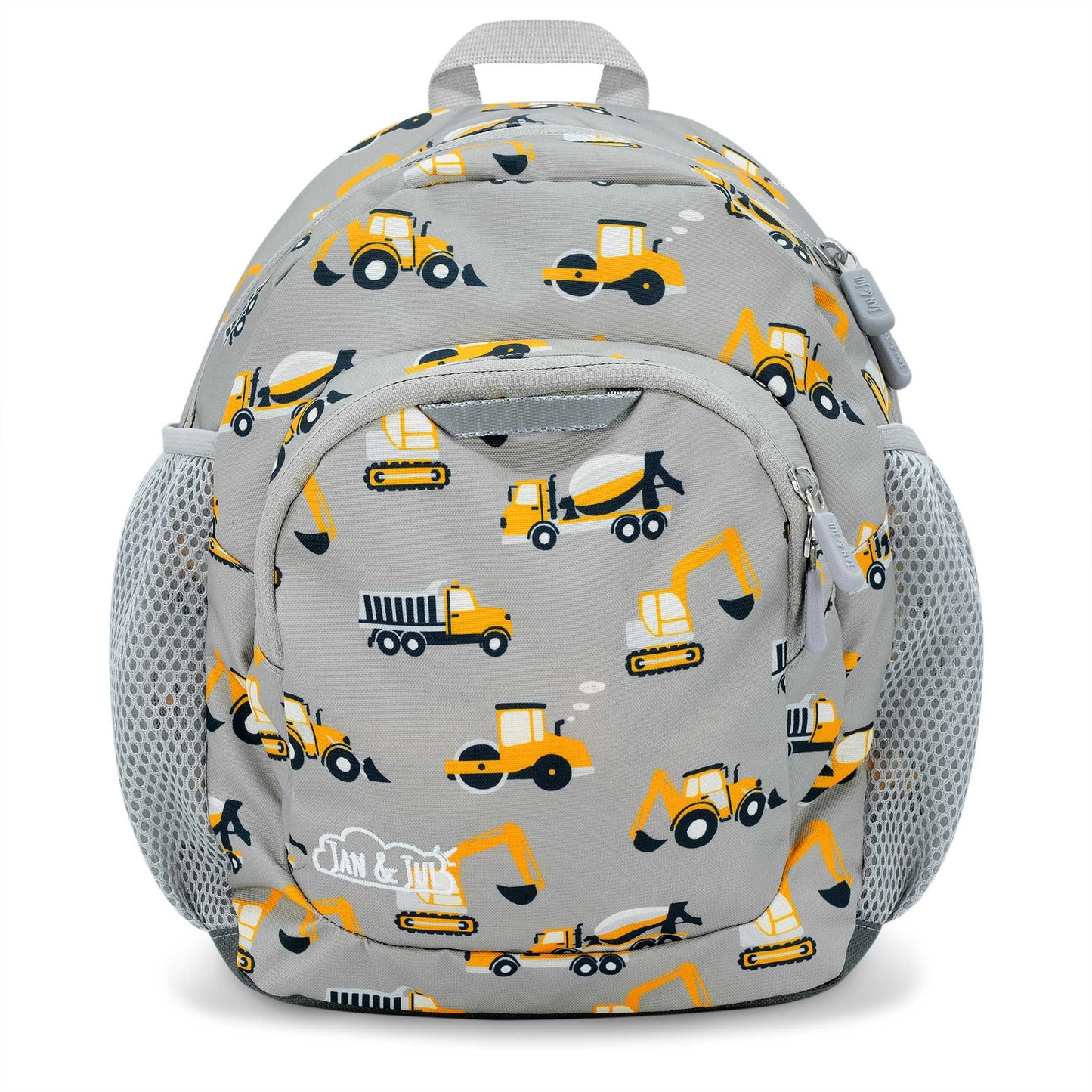 Gray Construction Trucks Mini Backpack