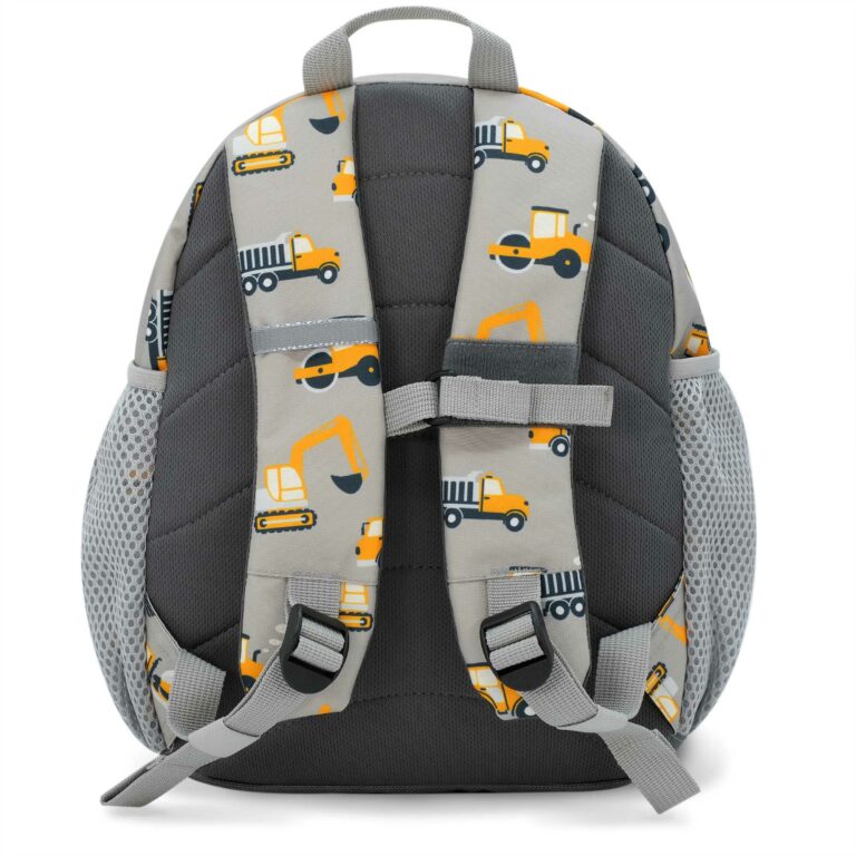 Gray Construction Trucks Mini Backpack