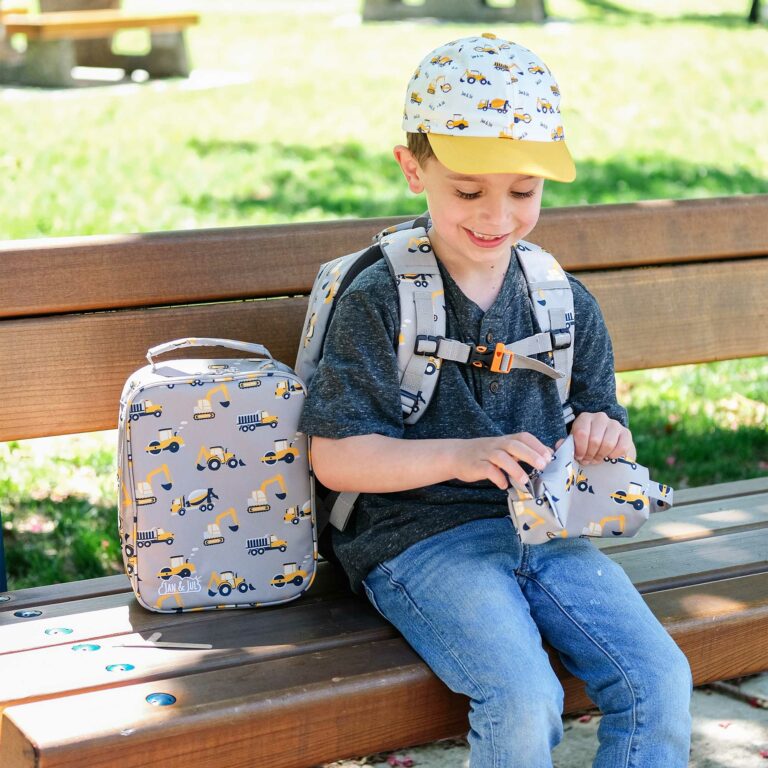 Grey Construction Truck Little Explorer Lunch bag