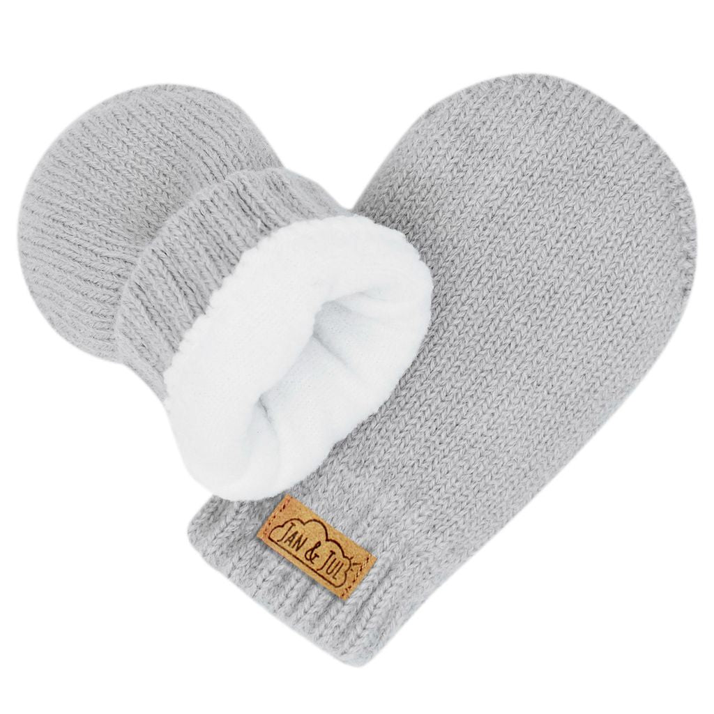 Jan & Jul - Knit Mittens - Grey