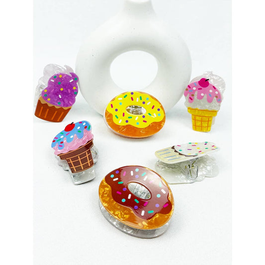 Premium Quality Donut and Ice Cream Hair Claw Clip