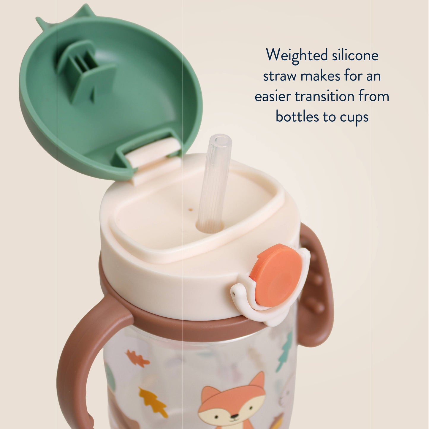 *NEW OPTIONS* Itzy Sips™ - Straw Cup With Snap-Close Lid: Woodland