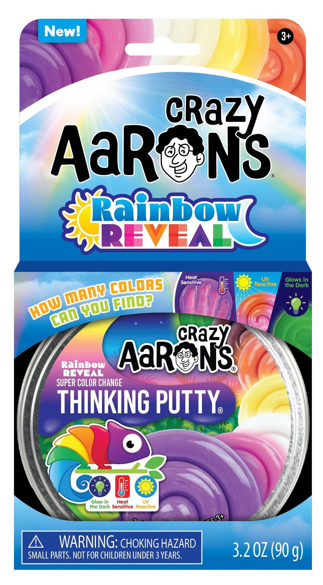Rainbow Reveal - Full Size 4" Thinking Putty Tin