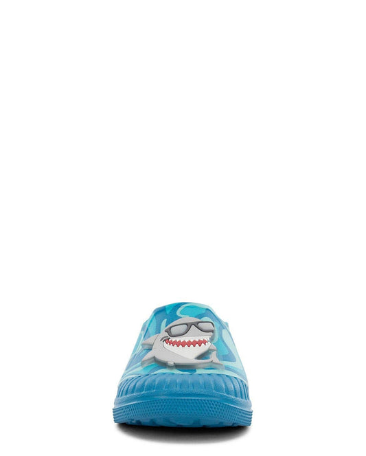 Western Chief Kids Parker Shark Slip On - Blue: Blue / 11 Little Kid