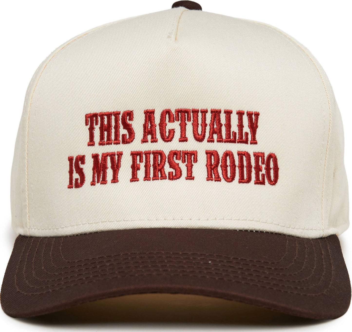 Kid/Baby 2-Tone Cap: This Actually Is My First Rodeo (Brown): Kids (2-9 Years)