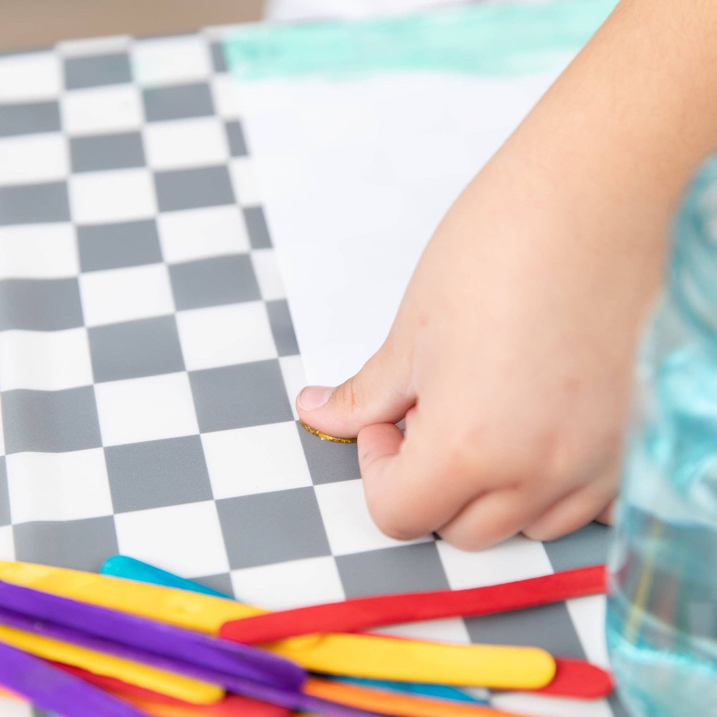 Splat Mat: Charcoal Check