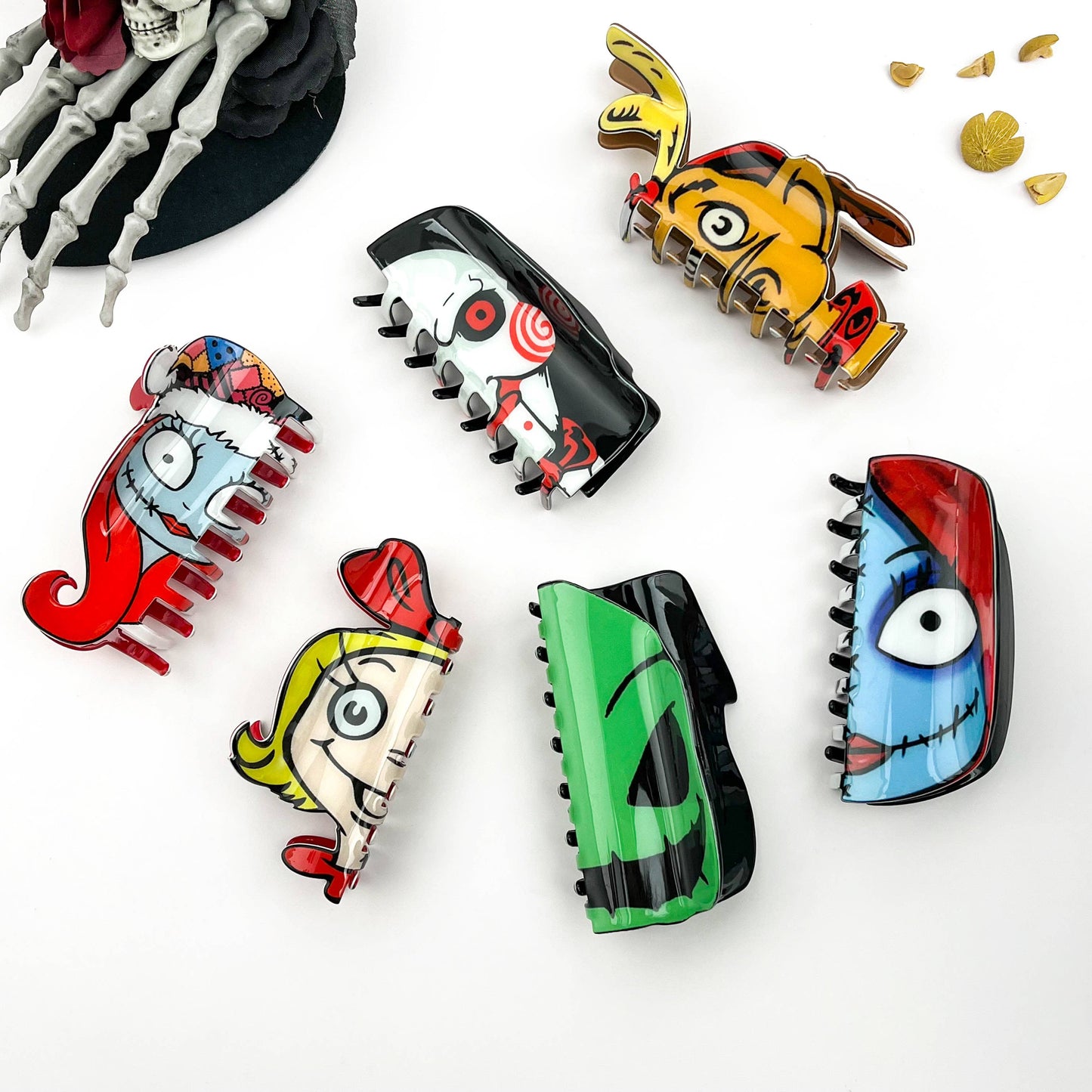Quirky Party Claw Clip, Fun Hair Clip for Easter & Halloween: Different on both sides