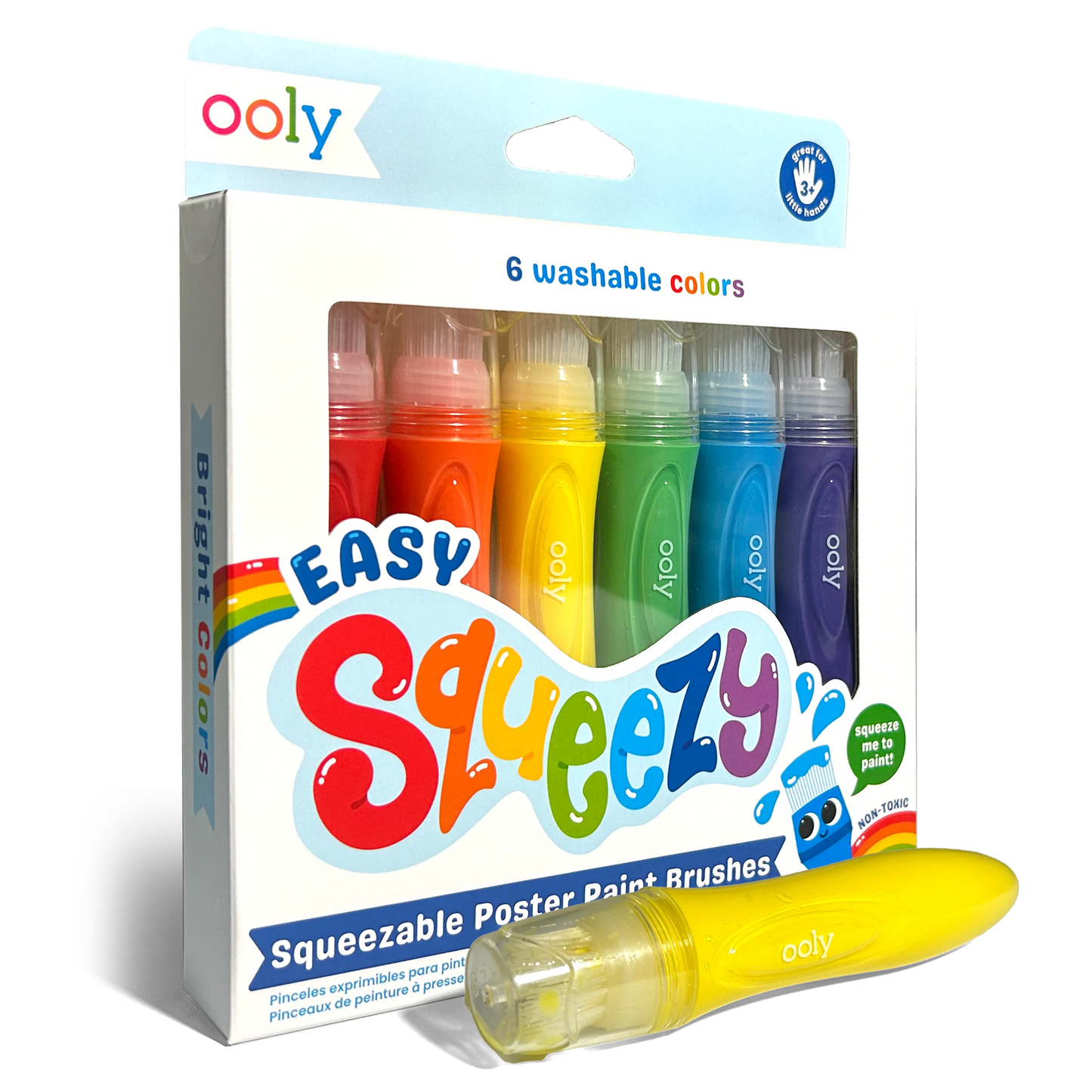 Easy Squeezy: Squeezable Poster Paint Brushes (Set of 6)