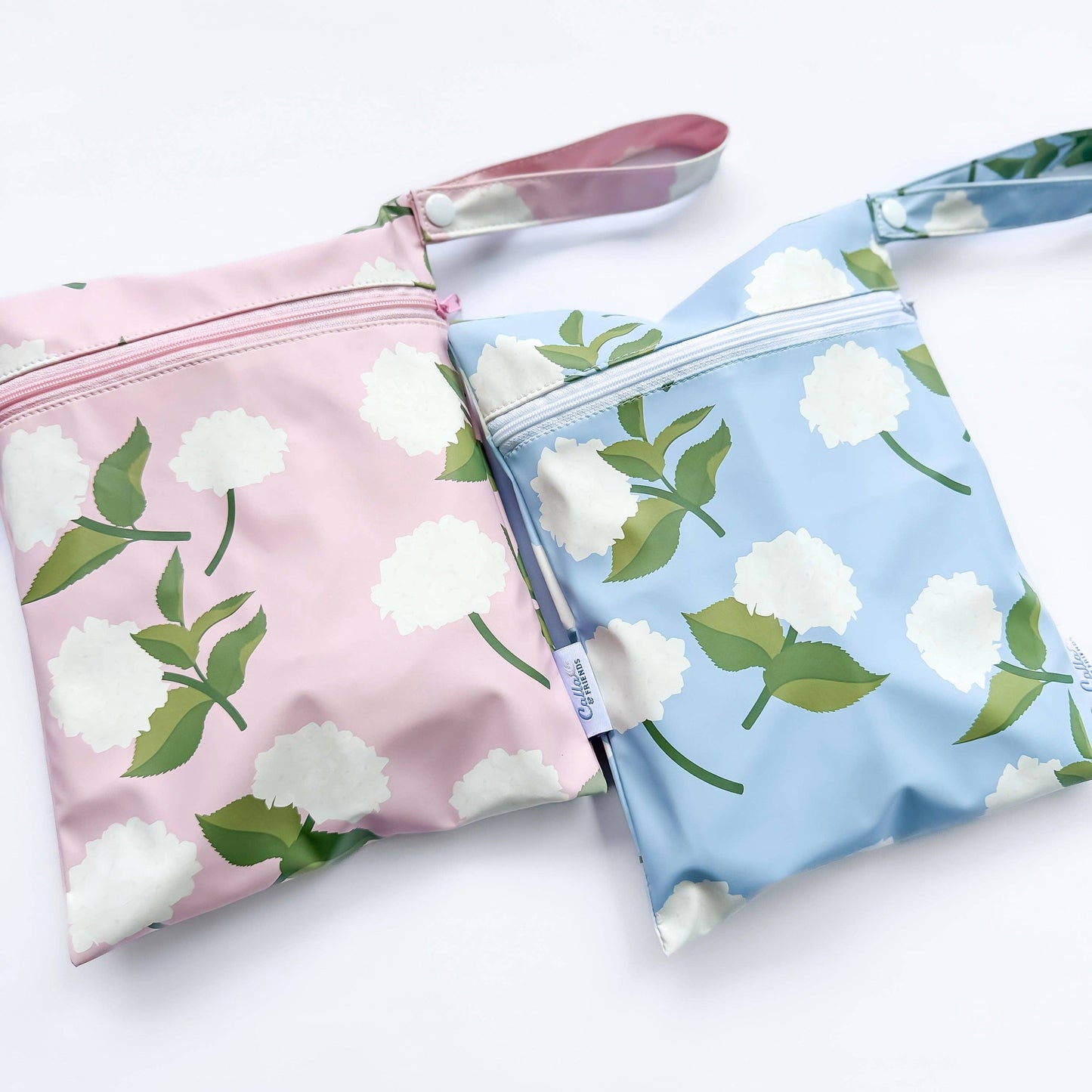 The Grayson Long Sleeve Bib - Hydrangeas: Pink / 6-36M