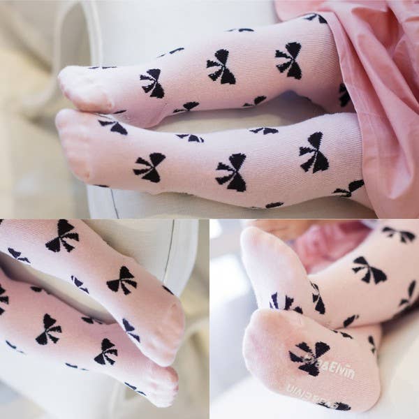 Girls Tights Jane Ribbon - Pink: Pink / S (1-3T)