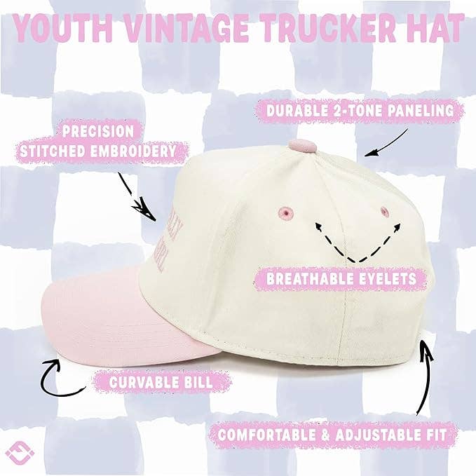Kid/Baby 2-Tone Cap: Literally Just a Girl - Rose/Beige: Kids (2-9 Years)