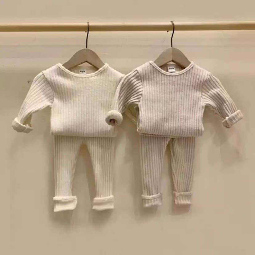 Annie & Charles® organic cotton set: Grey / 6-12 M