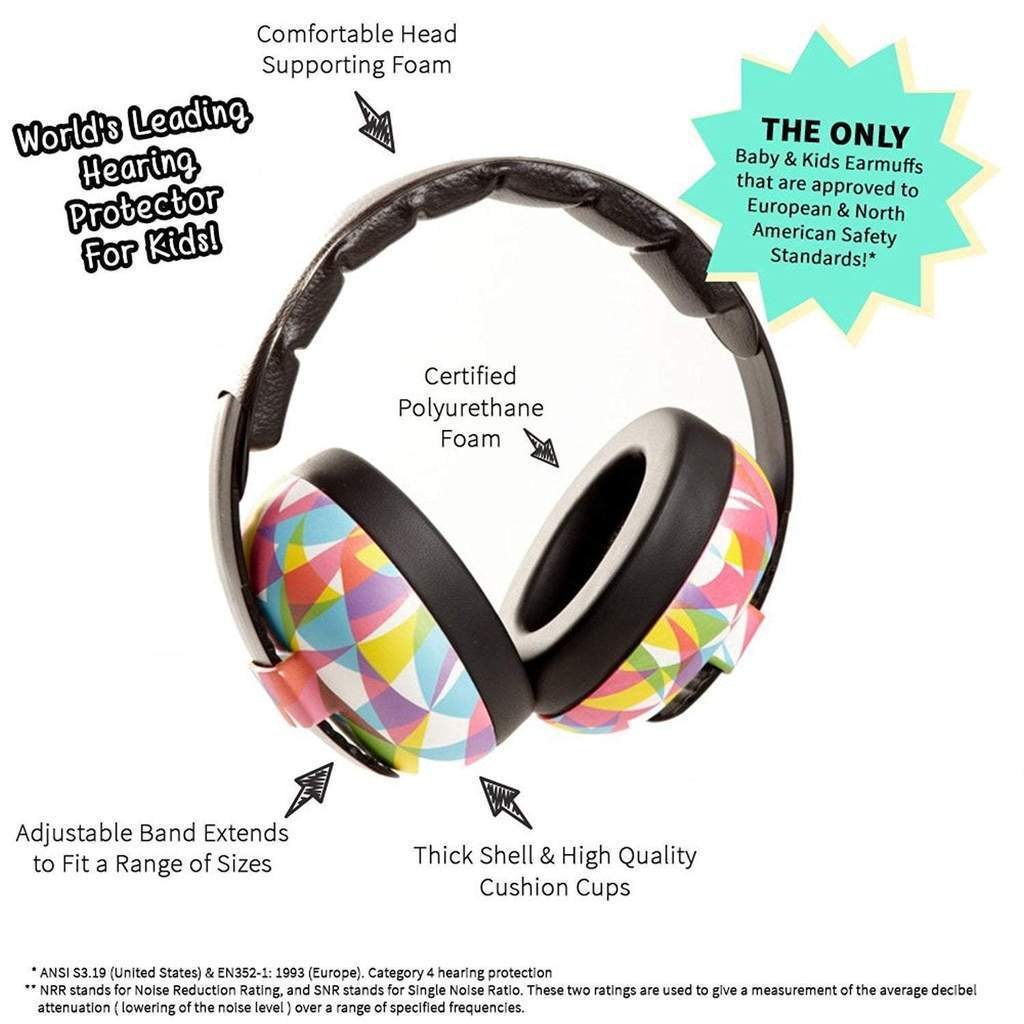 Baby Earmuffs Solids Noise Attenuation Ear Warmers for Kids: Peridot