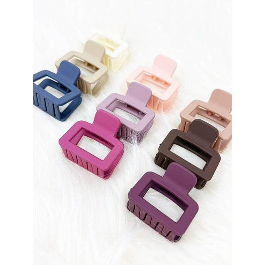 Mini Rectangle Hair Claw Set